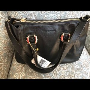 SALE🌺🌺🌺 Aimee Kestenberg Black Leather Satchel Handbag